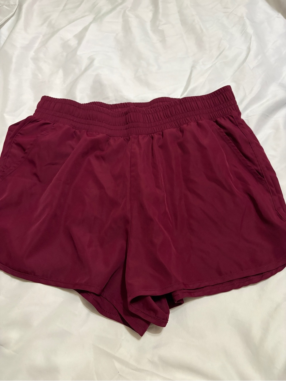 Athletic Works Women's Maroon Athletic Shorts